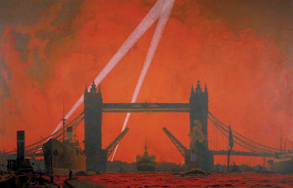 Great London Art: The Pool of London During the Docklands Air Raids by