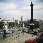 Travelers on Trafalgar Square