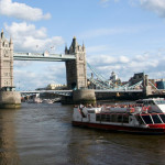 tower bridge crossing the thames river in london england