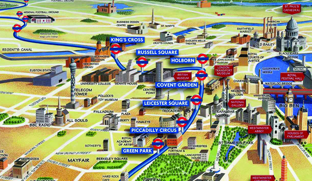 PICCADILLY LINE London Underground Tube Stations Digital 