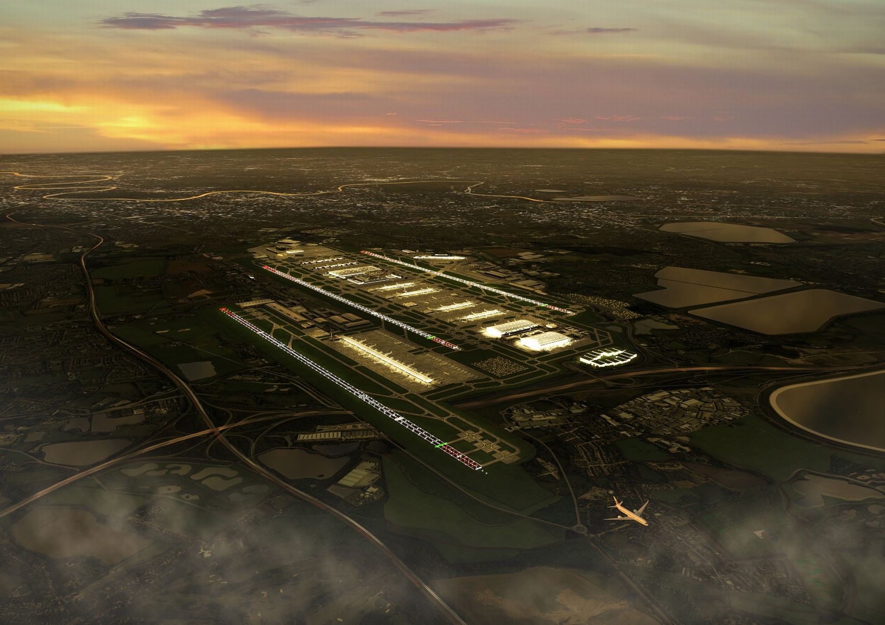 Future Heathrow: What Will Heathrow's Third Runway Look Like? Like This. - Londontopia