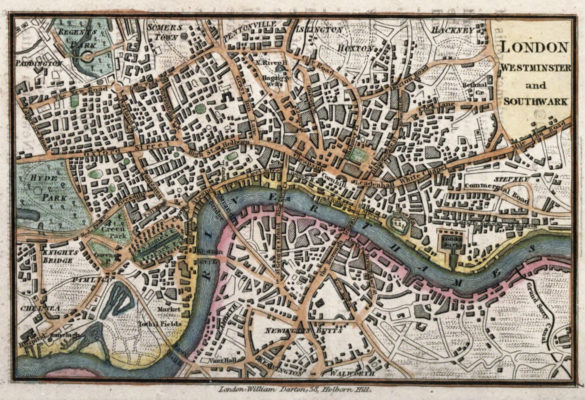 How London S Boroughs Got Their Fascinating Names Londontopia   Map Of London England Circa 1820 By William Darton Publishing 585x400 