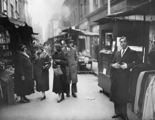 25th November 1933: Berwick Street Market in Soho, London. (Photo by Fox Photos/Getty Images)