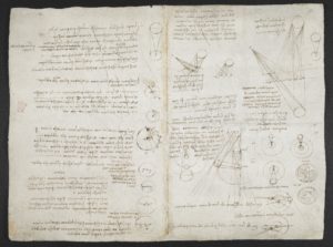 Astronomical notes and sketches, Leonardo Da Vinci's notebook (c) British Library Board