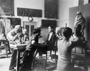 Students in the Royal Academy Schools, 1953