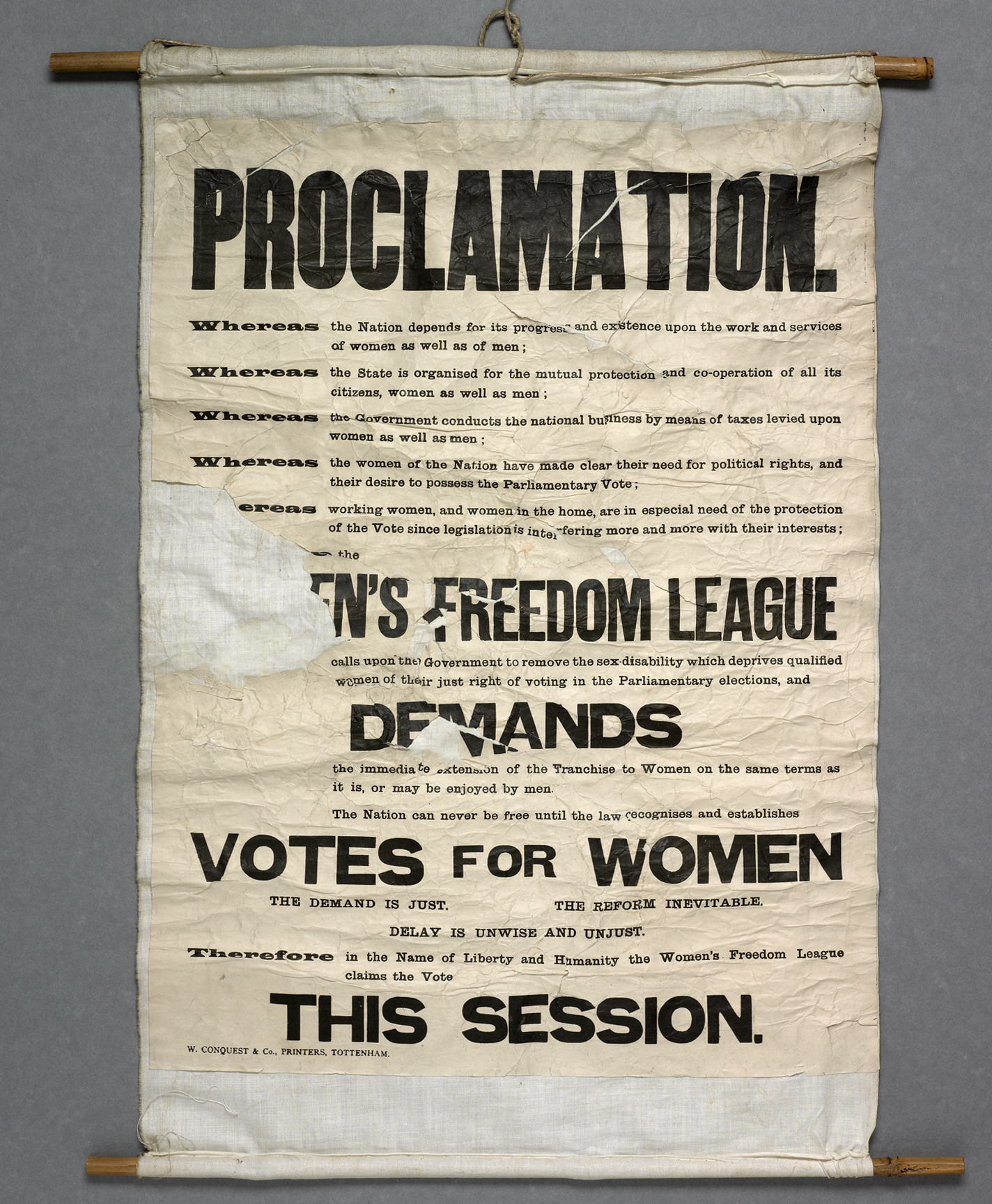 Voice &amp; Vote &#8211; Women&#8217;s Place in Parliament Exhibition at the Palace of Westminster