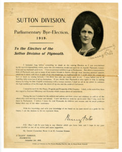 Astor’s first election campaign leaflet, Nov 1919