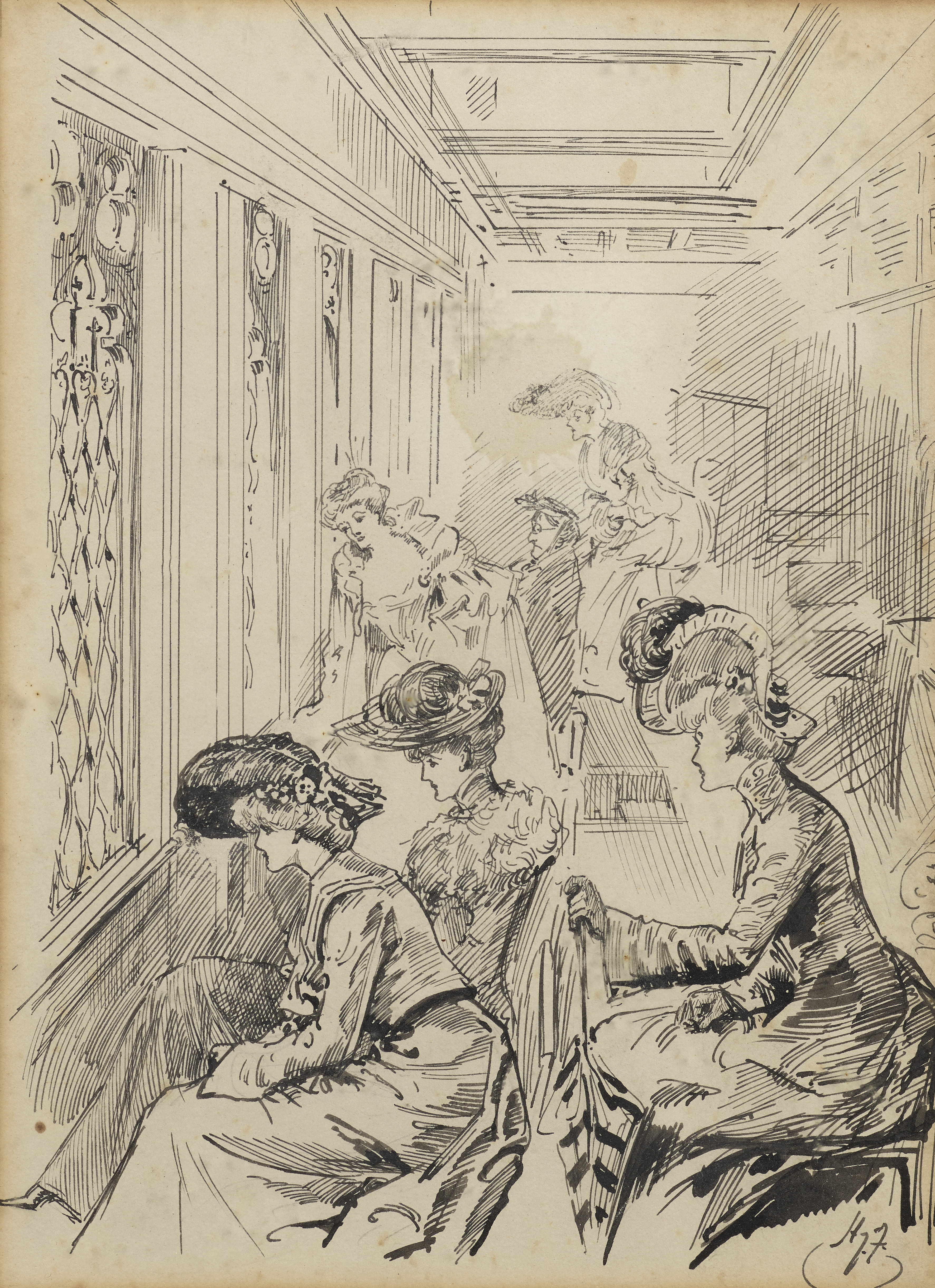 A View of the Ladies’ Gallery By Harry Furniss, 1906