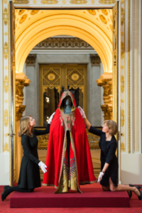 The cloak of Napoleon Bonaparte was chosen by The Prince for the compelling story it tells. Made of felt and embroidered in silk, it was removed from the Emperor's baggage train in the aftermath of the Battle of Waterloo in 1815 and presented to the future George IV by Field Marshal Blucher, who fought alongside the Duke of Wellington. Royal Collection Trust / (c) Her Majesty Queen Elizabeth II 2018