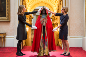 The cloak of Napoleon Bonaparte was chosen by The Prince for the compelling story it tells. Made of felt and embroidered in silk, it was removed from the Emperor's baggage train in the aftermath of the Battle of Waterloo in 1815 and presented to the future George IV by Field Marshal Blucher, who fought alongside the Duke of Wellington. Royal Collection Trust / (c) Her Majesty Queen Elizabeth II 2018