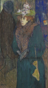 Jane Avril in the Entrance to the Moulin Rouge - Henri de Toulouse-Lautrec, c. 1892
