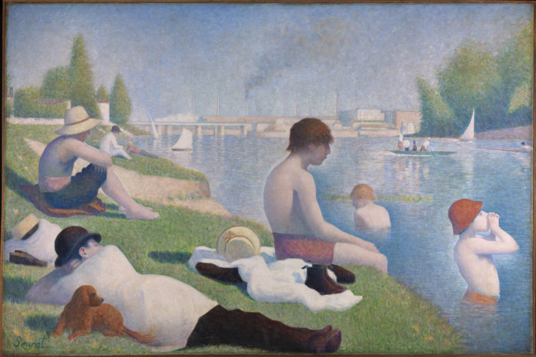 Bathers at Asnières - Georges Seurat, 1884.