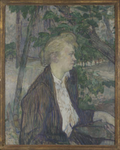 Woman seated in a Garden - Henri de Toulouse-Lautrec, 1891