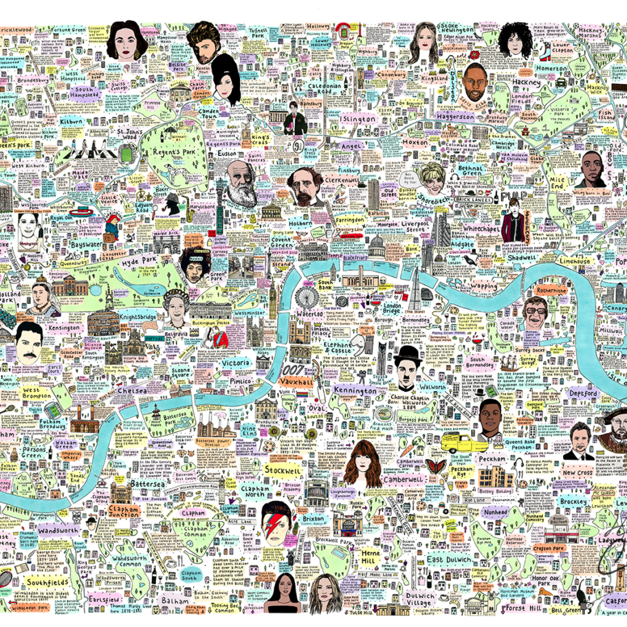 London Maps: Check Out This Beautiful New Map of London History and Culture - Londontopia