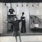 Mary Quant outside her shop Bazaar on the Kings Road, 1960s