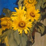 Frank Brangwyn (1867 – 1956) – Sunflowers. Early 20th century. Lent by the Royal Academy of Arts, London © The Estate of Frank Brangwyn / Bridgeman Images