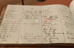 Van Gohg signature - Dulwich Picture Gallery visitor book