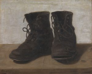 William Nicholson (1872-1949) - Miss Jekyll’s Gardening Boots, 1920. Tate © Desmond Banks