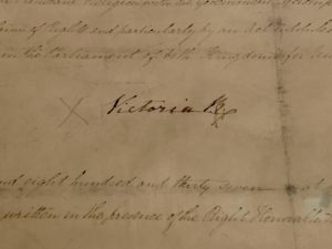 The Protestant Oath, 1837. Signed by Victoria to start her reign.
