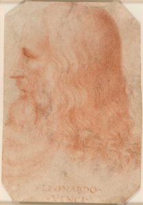 Attributed to Francesco Melzi, A portrait of Leonardo in profile, c.1515-18