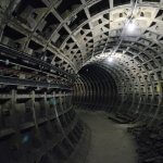 Construction tunnel curve around Nelsons Column