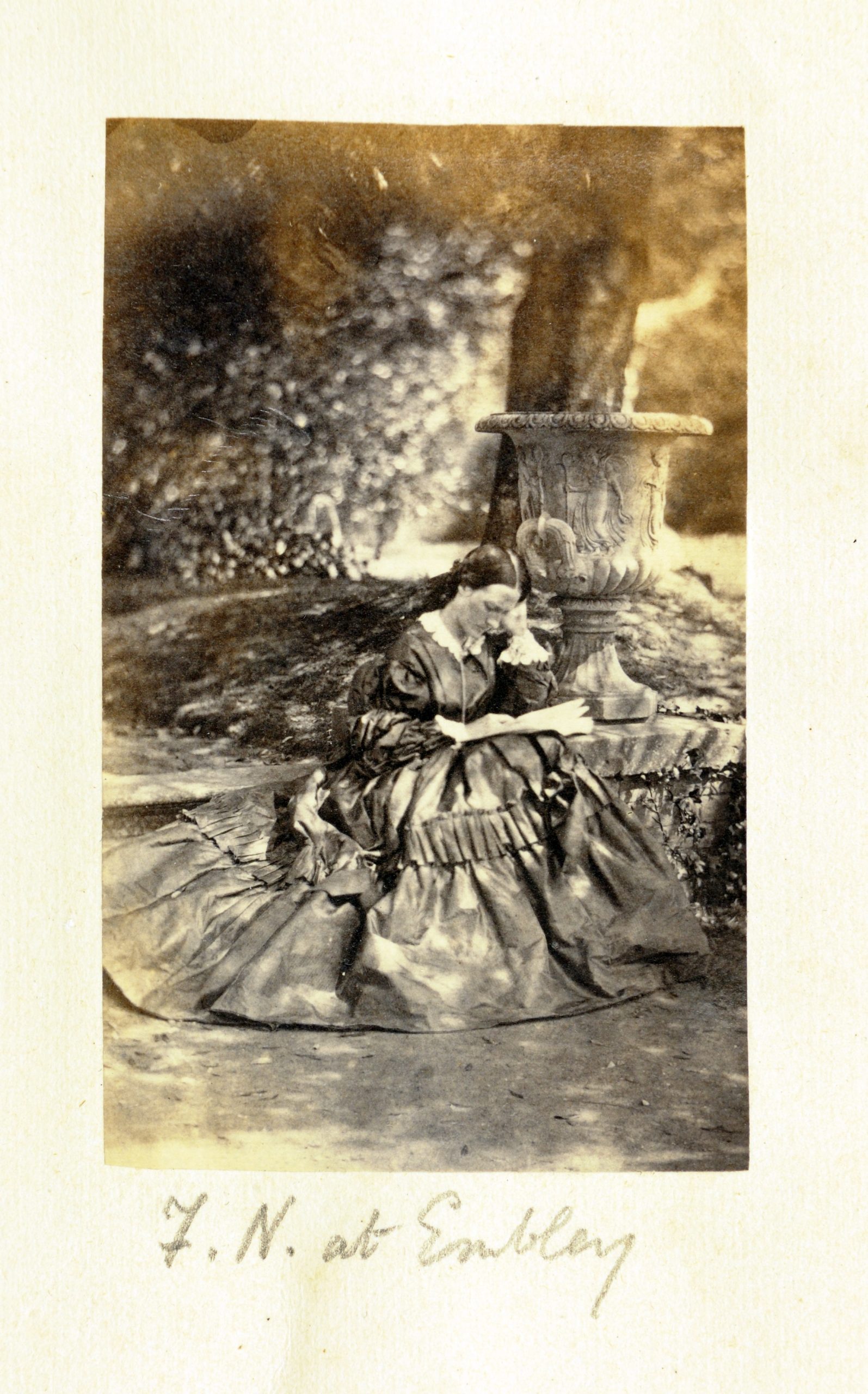 Florence Nightingale at Embley Park in 1858, just after Crimean War. Photography by William Slater