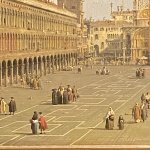 The Entrance to the Grand Canal with the Dogana and the Church of Santa Maria della Salute by Canaletto, 1731-36, oil on canvas