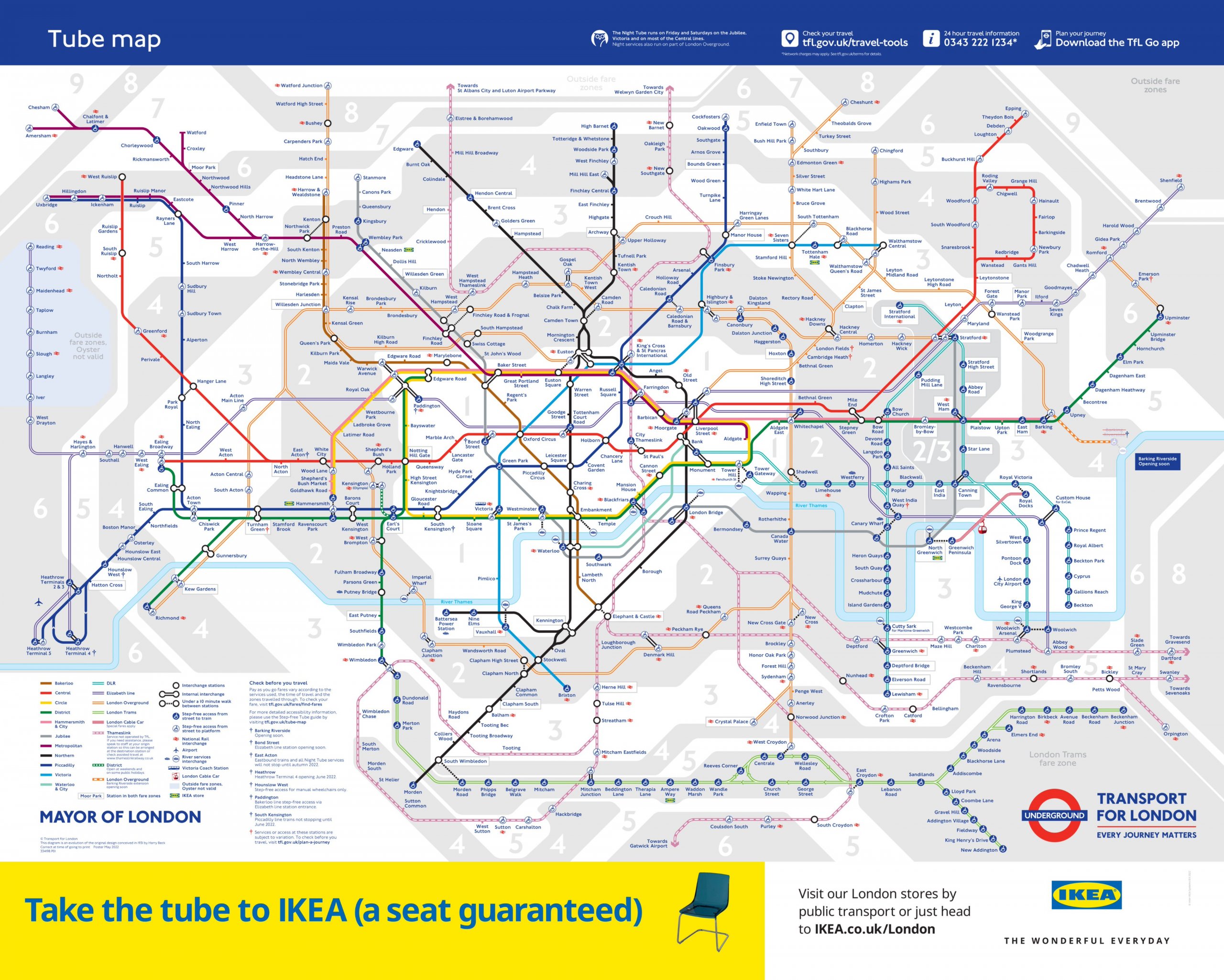 london underground travel map