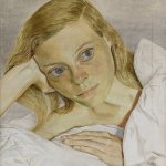 Girl in Bed, 1952 (oil on canvas)