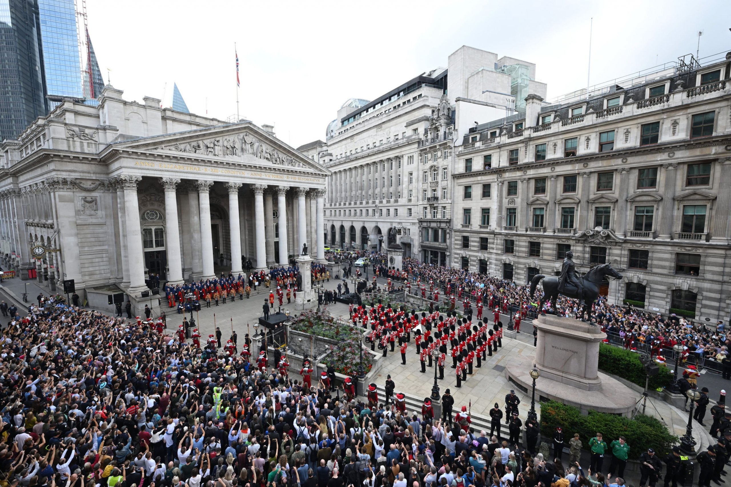 Crowds Enjoy momentous Scene As Charles Proclaimed King Outside 