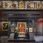 Frederic Leighton display case in the entrance hall © Leighton House. Image courtesy Dirk Lindner