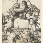 A Witch Riding Backward on a Goat, around 1500 V&A title: ‘Witch
