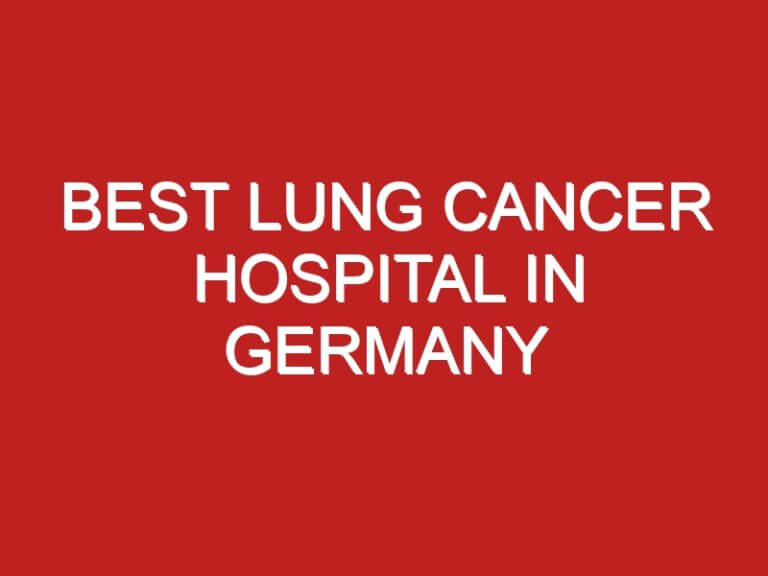 Best lung cancer hospital in Germany