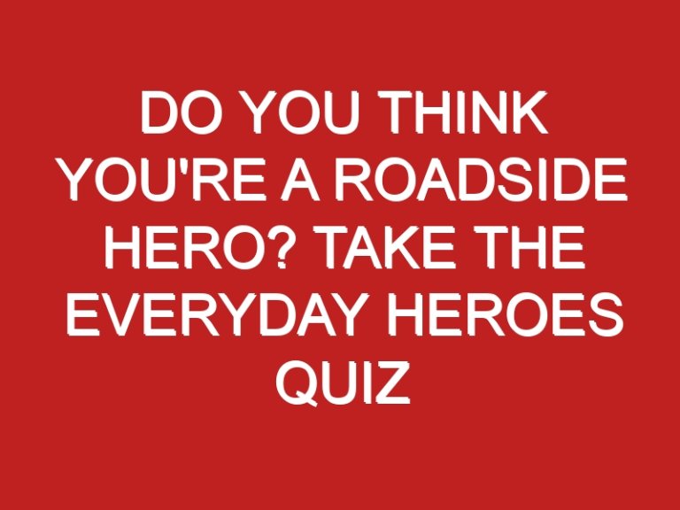 Do You Think You’re a Roadside Hero? Take the Everyday Heroes Quiz