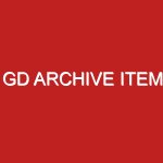 GD Archive Item