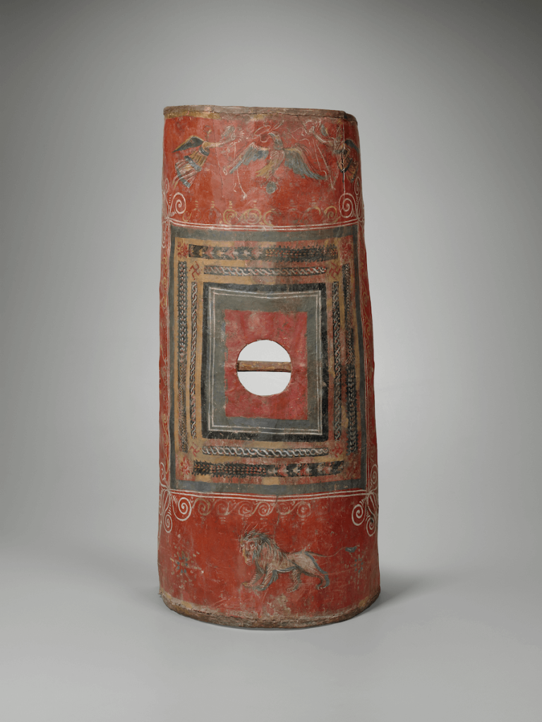 Roman scutum shield Yale University Art Gallery Yale French Excavations at Dura Europos 768x1023
