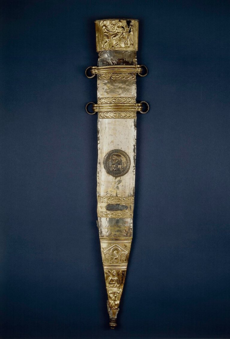 Sword of Tiberius Iron sword with gilded bronze scabbard 18660806.1 768x1132