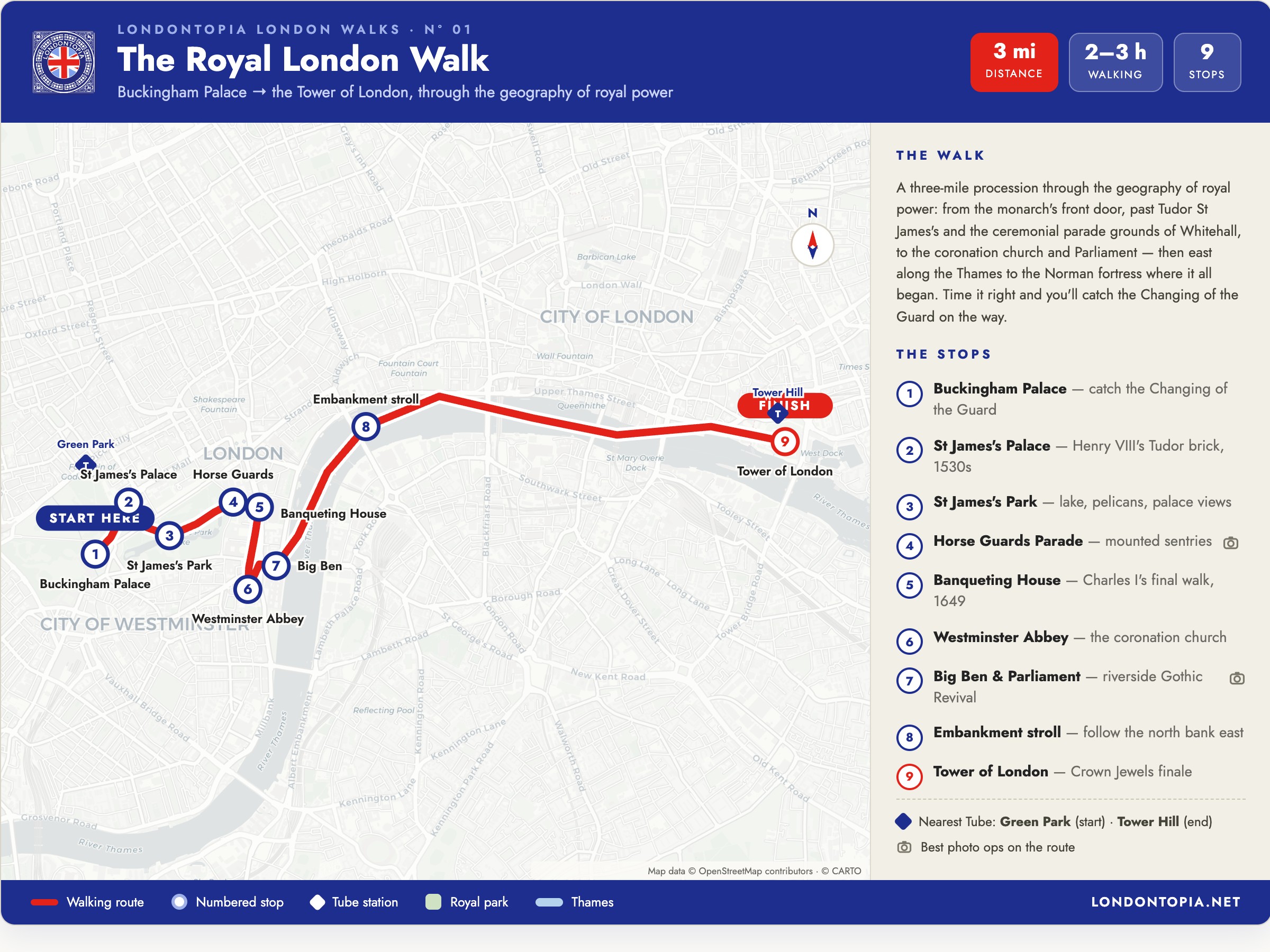 Map of The Royal London Walk